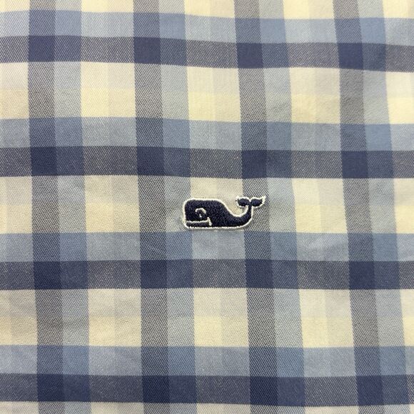 Vineyard Vines On The Go Performance Shirt Blue Check Boys XL 18 (14-16 years) - Picture 4 of 7